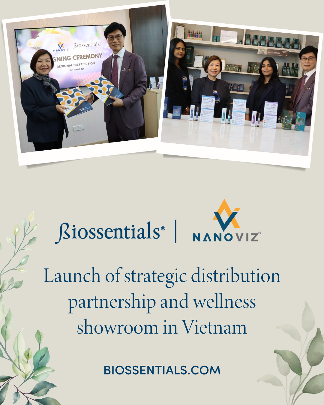 Biossentials and Nanoviz launch their strategic distribution partnership and wellness showroom in Vietnam